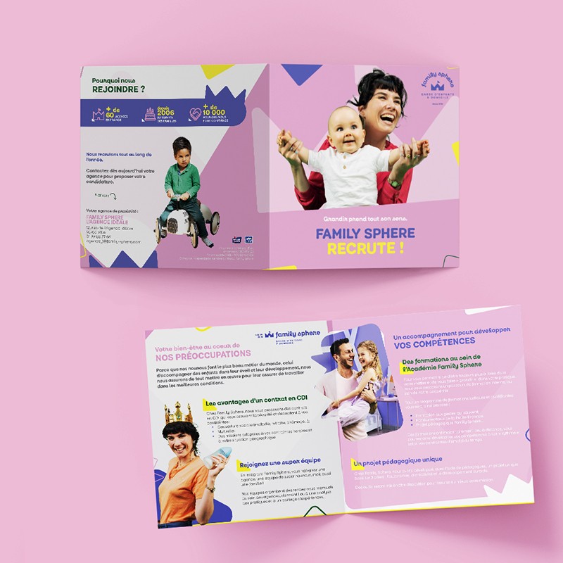Recrutement dépliant grand format 2 volets