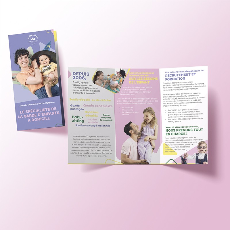 Dépliant 3 volets Garde d’enfant