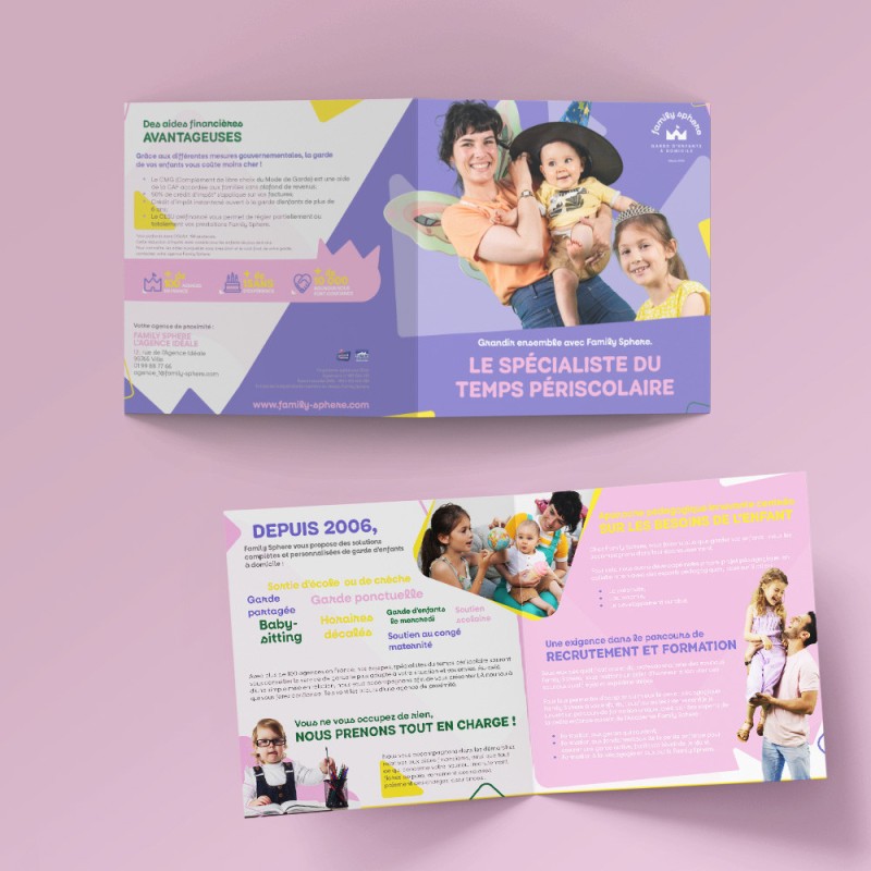Garde/Soutien dépliant grand format 2 volets