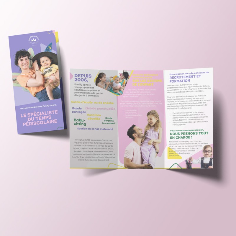 Dépliant 3 volets Garde d’enfant